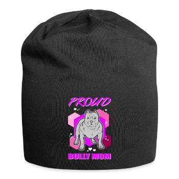 American Bully Mom Dog Owner Dog Gift - Jersey Beanie - black - Front