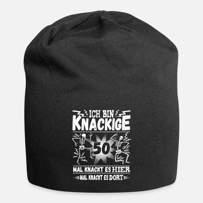 50 Geburtstag Mann - Jersey-Beanie - Schwarz