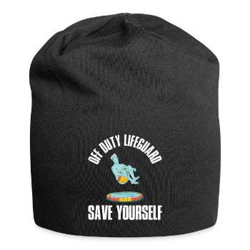 Off Duty Lifeguard Rettungsschwimmer Geschenk - Jersey-Beanie - Schwarz - Vorne