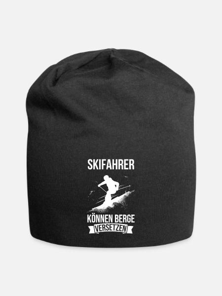 Ski Tshirt Apres Skispringen Winter Schnee Skilift - Jersey-Beanie - Schwarz