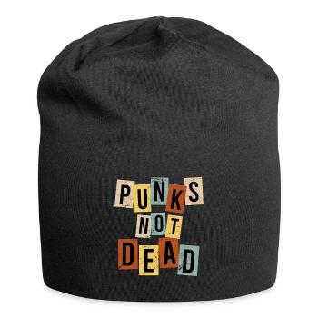 Rock Music Punk Rock Saying Punk is not dead - Jersey Beanie - black - Front