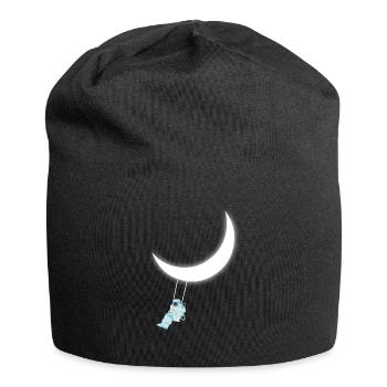Astronaute swing lune - Bonnet en jersey - noir - Devant