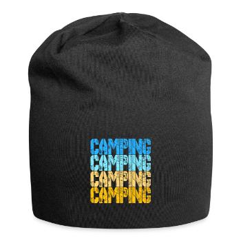 Camping Camping Camping Lustiger Spruch - Jersey-Beanie - Schwarz - Vorne