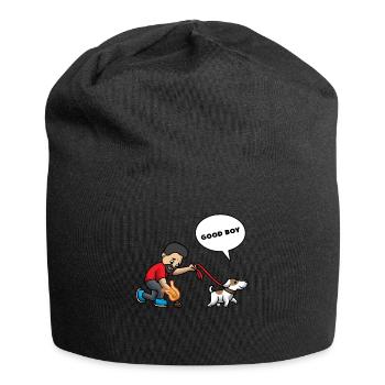 chien propriétaire de chien drôle propriétaire de chien - Bonnet en jersey - noir - Devant