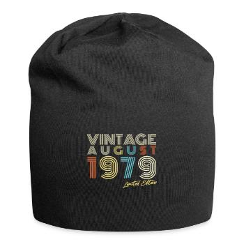 Vintage August 1979 Geschenkidee - Jersey-Beanie - Schwarz - Vorne