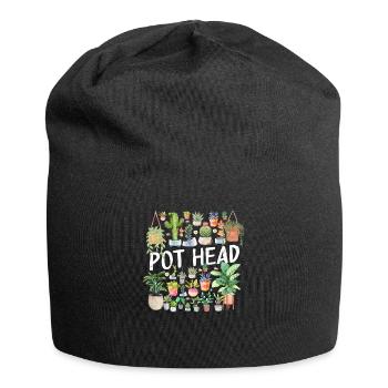 Potted Plant Pot Head - Jersey-Beanie - Schwarz - Vorne