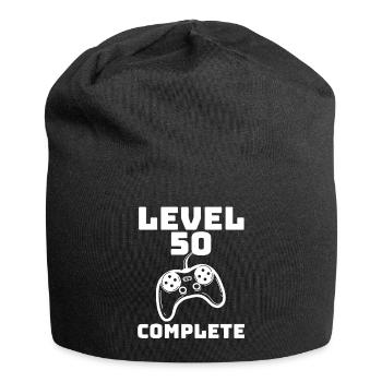 Level 50 Unlocked Gamer 50 Years Birthday - Jersey Beanie - black - Front