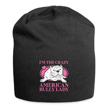 American Bully Mom Dog Owner Dog Gift - Jersey Beanie - black - Front