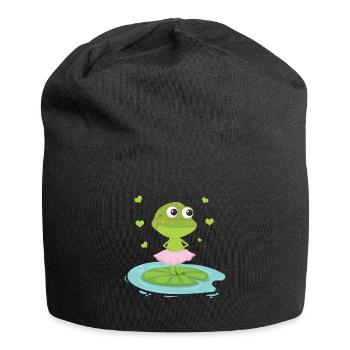Grenouille Cadeau Grenouille Conte de Fées Prince Lurch - Bonnet en jersey - noir - Devant