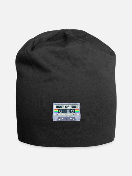 1981 - Jersey-Beanie - Schwarz