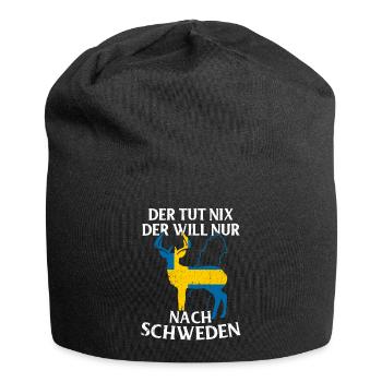 Schweden - Jersey-Beanie - Schwarz - Vorne
