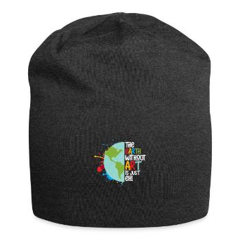 Kunst - Jersey-Beanie - Anthrazit - Vorne