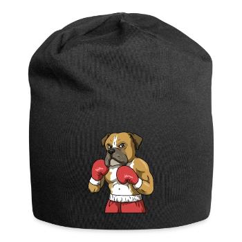 Boxer Dog Boxing Boxer Dog Gift - Jersey Beanie - black - Front