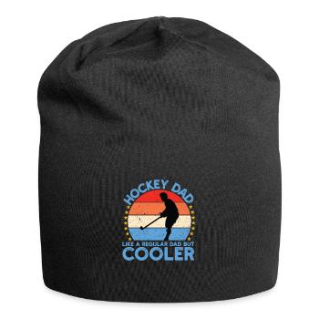 Hockey hockey joueur de hockey papa - Bonnet en jersey - noir - Devant