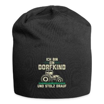 Ich Bin Ein Dorfkind und Stolz Drauf Bauer - Jersey-Beanie - Schwarz - Vorne