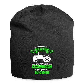 Geboren Um Traktor Zu Fahren Einschulung Landwirt - Jersey-Beanie - Schwarz - Vorne