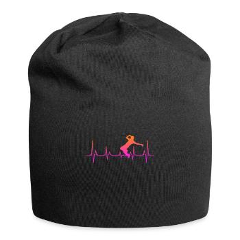 Breakdance Herzschlag Urban Dance Street Art - Jersey-Beanie - Schwarz - Vorne