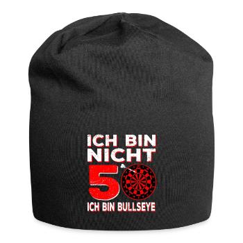 Ich Bin Nicht 50 Ich Bin Bullseye | Herren Dart - Jersey-Beanie - Schwarz - Vorne