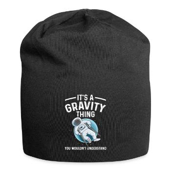 Gipsbein Design für einen Freund mit einem - Jersey-Beanie - Schwarz - Vorne