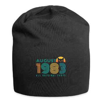 vintage im August 1983 Geschenkidee - Jersey-Beanie - Schwarz - Vorne