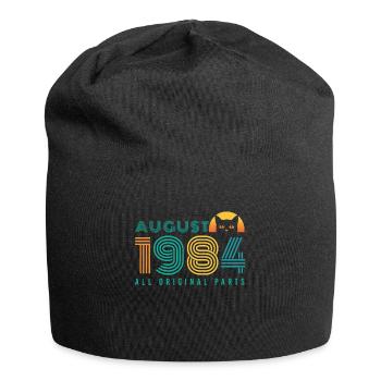 vintage im August 1984 Geschenkidee - Jersey-Beanie - Schwarz - Vorne