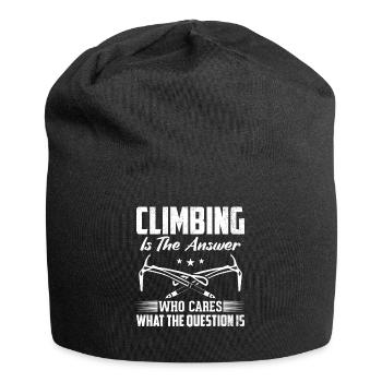 Rock Climbing Climber Climbing Is - Bonnet en jersey - noir - Devant