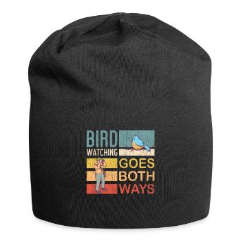 Vogelbeobachtung Birdwatching Vogel Geschenk - Jersey-Beanie - Schwarz - Vorne
