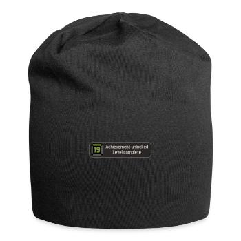 Achievement unlocked - Level 19 complete - Birth - Jersey Beanie - black - Front