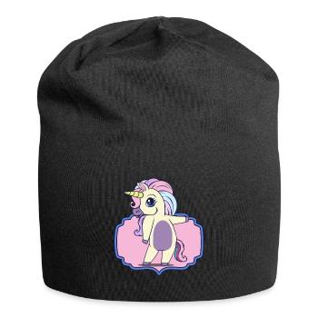 Einhorn Einhorn - Jersey-Beanie - Schwarz - Vorne