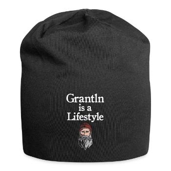 Grantln est un style de vie Grantler Dialecte - Bonnet en jersey - noir - Devant