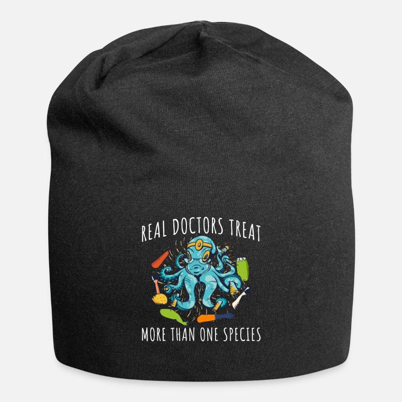 Doctors Treat Species Tierarzt Geschenk - Jersey-Beanie - Schwarz