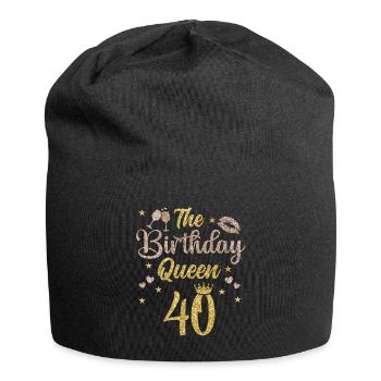 40th birthday Queen 40 years forty - Jersey Beanie - black - Front