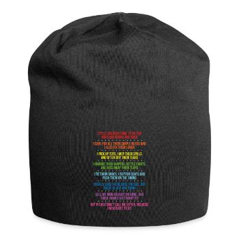 Daycare Provider Rainbow Childcare Teacher - Jersey Beanie - black - Front