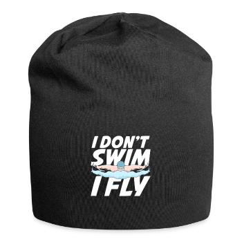 Natation Butterfly Sport nageur cadeau - Bonnet en jersey - noir - Devant