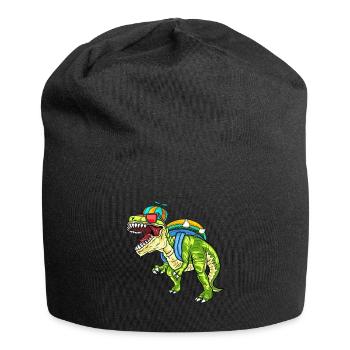 Kindergarten Boss Dino Dinosaurier Jungen Schule - Jersey-Beanie - Schwarz - Vorne