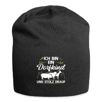 Ich Bin Ein Dorfkind und Stolz Drauf Bauer - Jersey-Beanie - Schwarz - Vorne