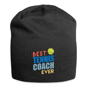 Tennis jeu de tennis entraîneur de tennis amusement - Bonnet en jersey - noir - Devant