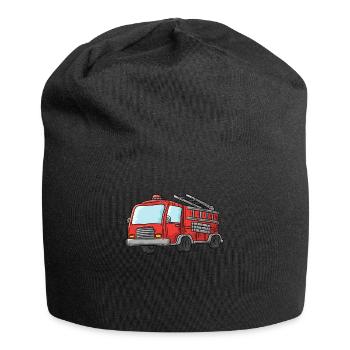 Pompier pompier véhicule - Bonnet en jersey - noir - Devant