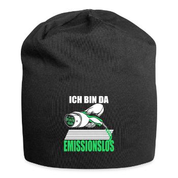 Ich bin da Emissionlos Elektroauto Fahrer - Jersey-Beanie - Schwarz - Vorne