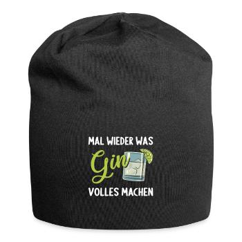 Gin Mal wieder was Ginvolles machen Gin - Jersey-Beanie - Schwarz - Vorne