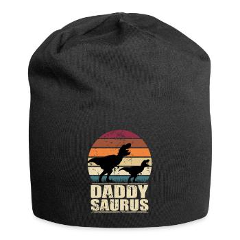 DaddySaurus Vater Dinosaurier Papa Saurus Familien - Jersey-Beanie - Schwarz - Vorne