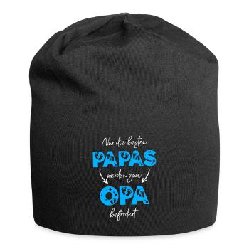 T Shirt mit Opa Sprüchen - Papa zum Opa befördert - Jersey-Beanie - Schwarz - Vorne