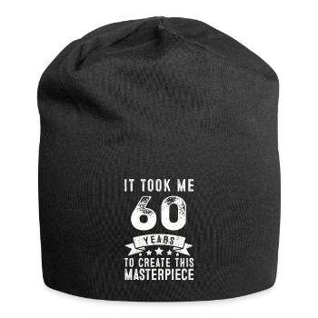 Funny 60 Years Old Joke T Shirt 60th Birthday gift - Jersey Beanie - black - Front