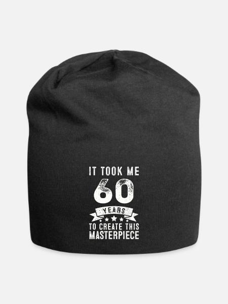Drôle de 60 ans Joke T Shirt cadeau de 60e anniversaire - Bonnet en jersey - noir