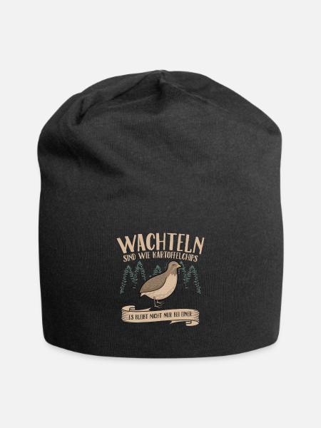 Wachteln Wachtel Wachtelzüchter Geschenk - Jersey-Beanie - Schwarz