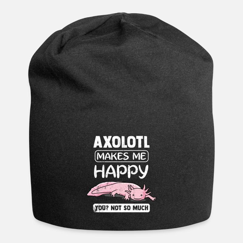 Axolotl Aquarium - Jersey Beanie - black