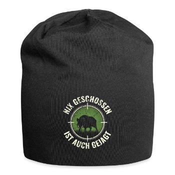 Nix geschossen auch gejagt Jäger Spruch Jagd - Jersey-Beanie - Schwarz - Vorne