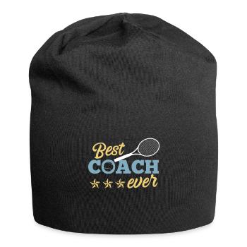 Tennis Coach Tennistrainer Geschenk Best Coach - Jersey-Beanie - Schwarz - Vorne