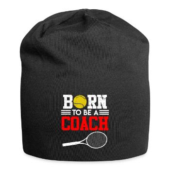 Entraîneur de tennis Coach Witz Born to be a Coach - Bonnet en jersey - noir - Devant