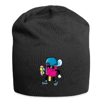 Coole Eiskreme Eis Lustiger Cartoon Kinder - Jersey-Beanie - Schwarz - Vorne
